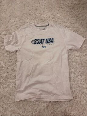 GOAT USA Volleyball Short Sleeve Tee - White